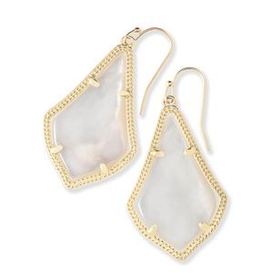 Alex Gold Drop Earrings In Ivory Pearl